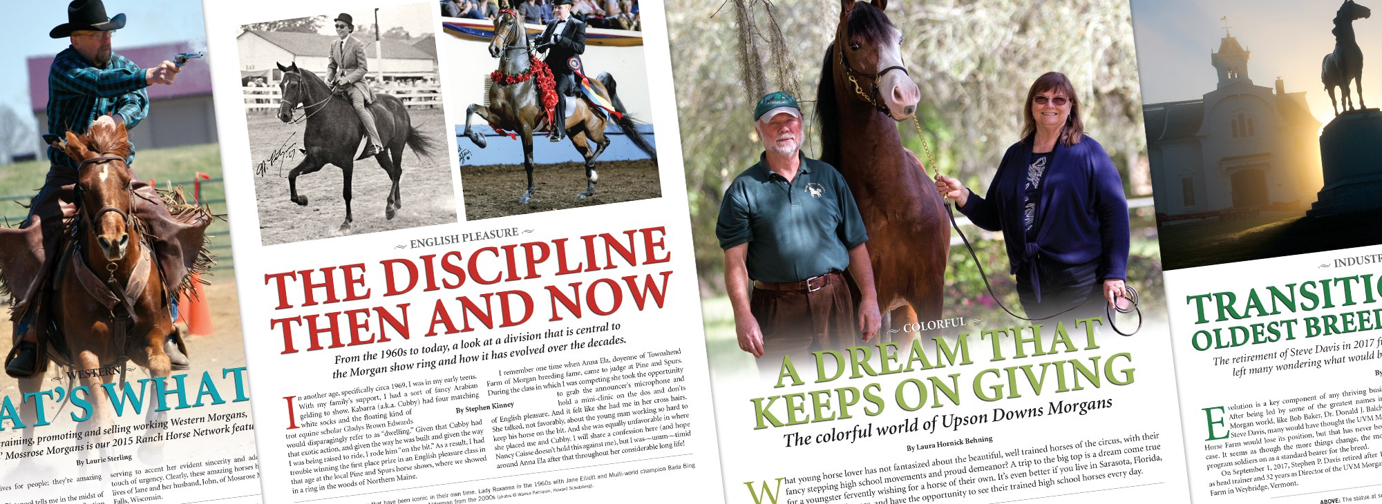 Sample o f Articles from The Morgan Horse Magazine