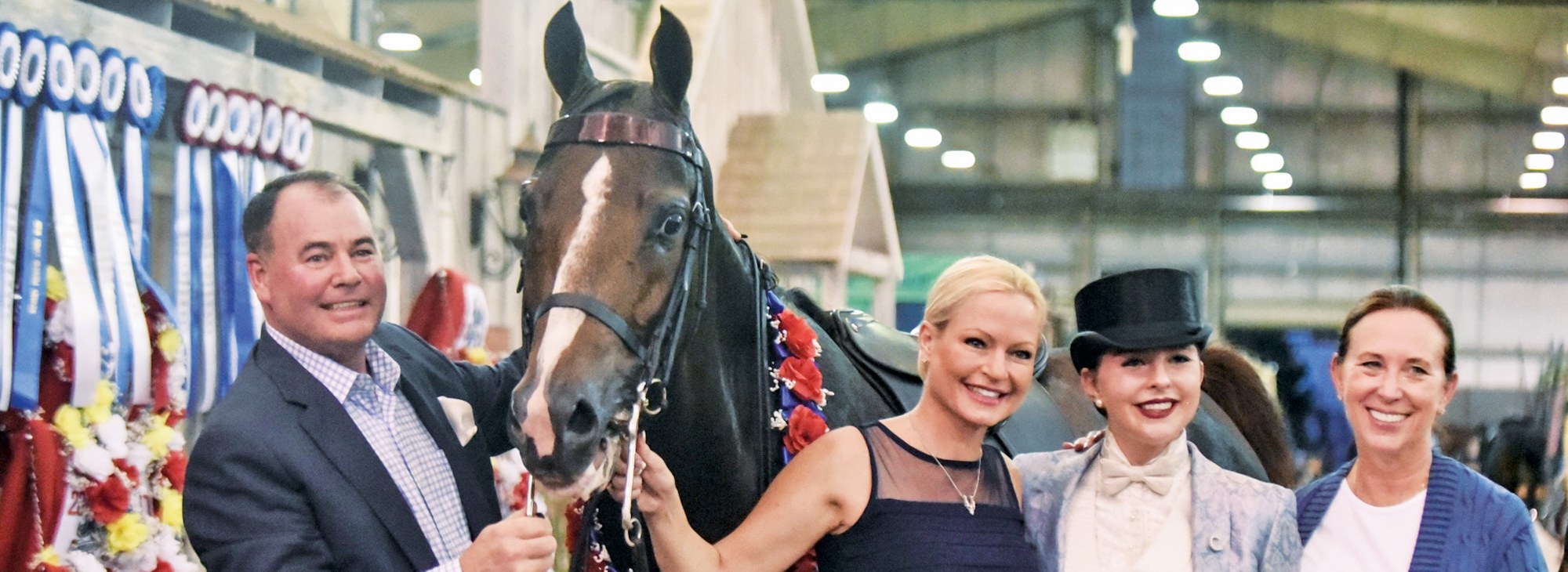 Trainers and clients and their Morgan horse