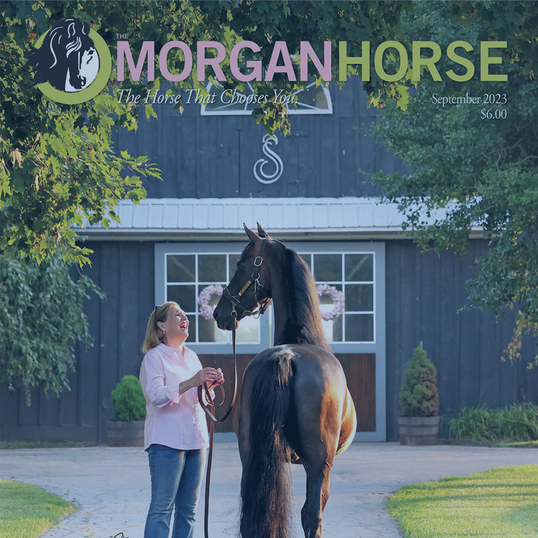 Front cover of September 2023 The Morgan Horse magazine